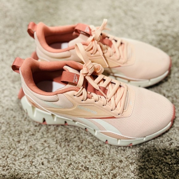 Reebok Shoes - Reebok Women's Coral and White Athletic Shoes